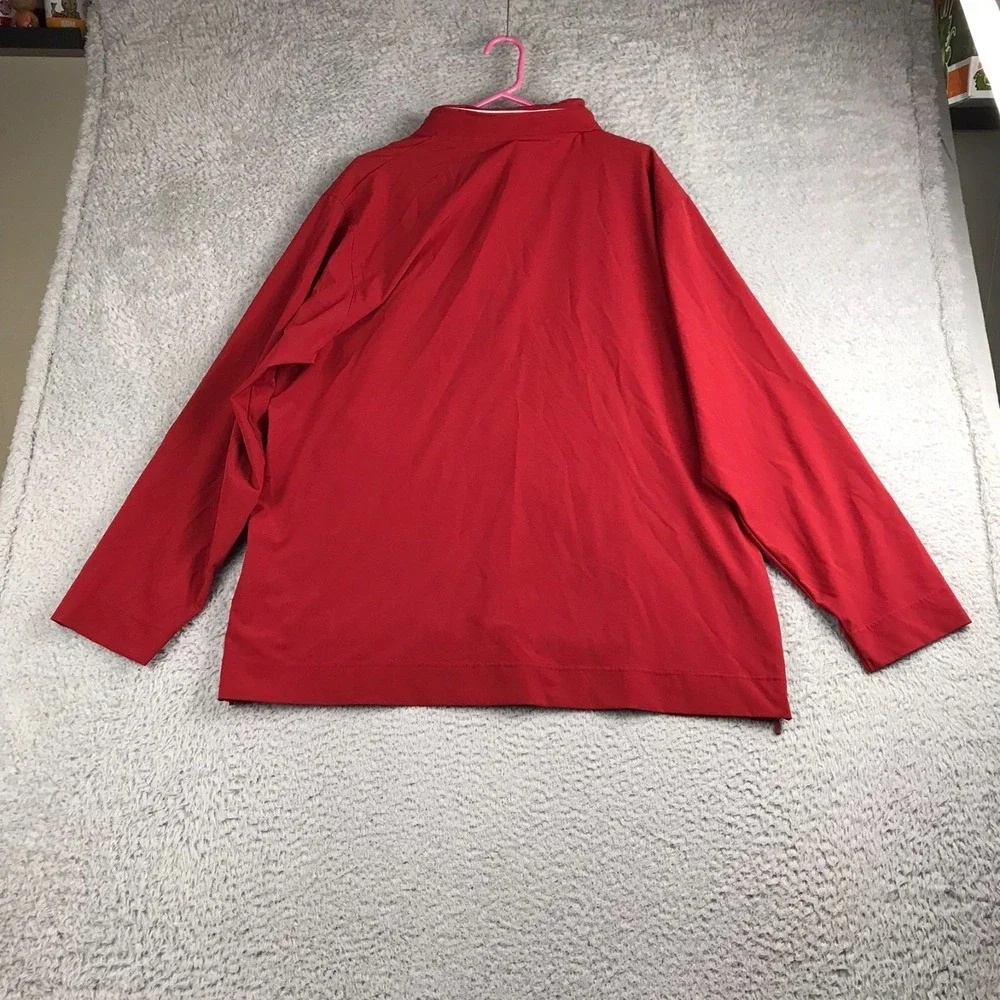 Jordan OU Oklahoma Sooners 1/4 Zip Pullover‎ Mens 2XL Red Hooded Windshirt